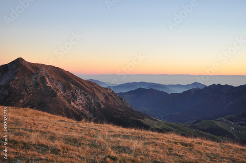 Sunset on the Alps. Bergamo  Italy