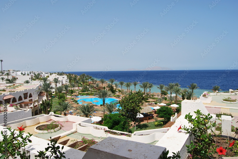 View of the island of Tirana in Sharm el-Sheikh Red Sea