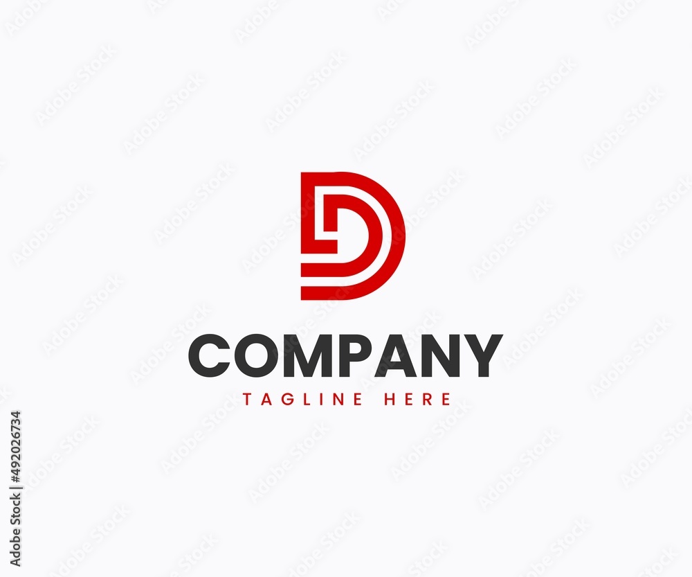 D Letter logo design vector template. D logo D Letter logo design vector template. D logo