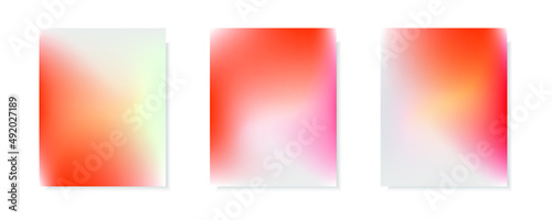 collection of abstract red white gradient vector cover backgrounds. for business brochure backgrounds, cards, wallpapers, posters and graphic designs. illustration template © fatonial