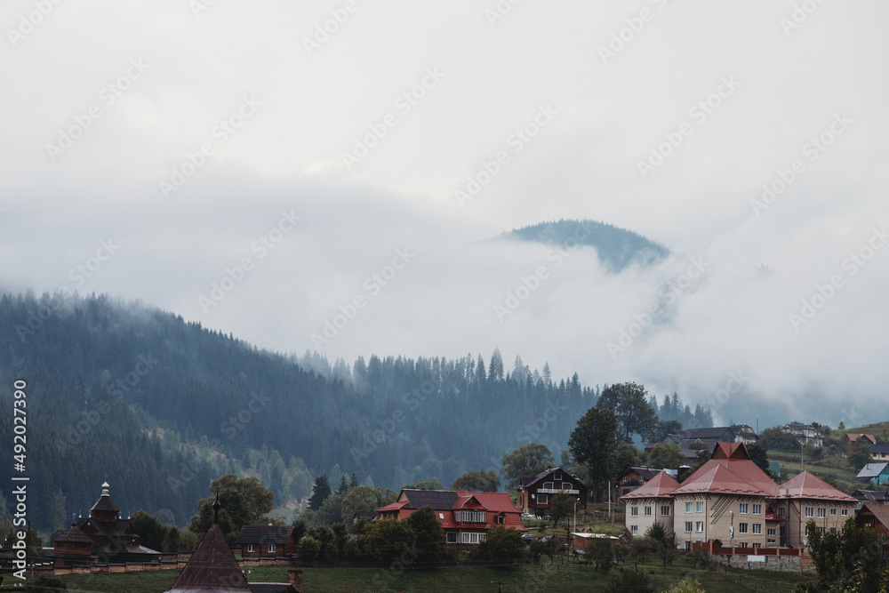 Mountain village Vorohta, the Carpathians Mountain village Vorohta, the Carpathians