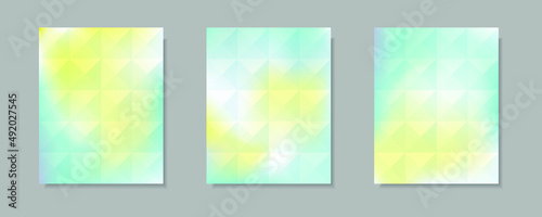 collection of abstract blue yellow gradient vector cover backgrounds. for business brochure backgrounds, cards, wallpapers, posters and graphic designs. illustration template