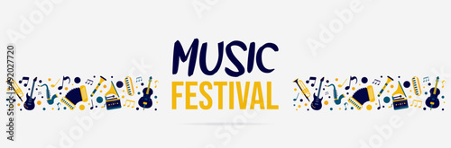 Live music festival - Musical instruments - Illustrations