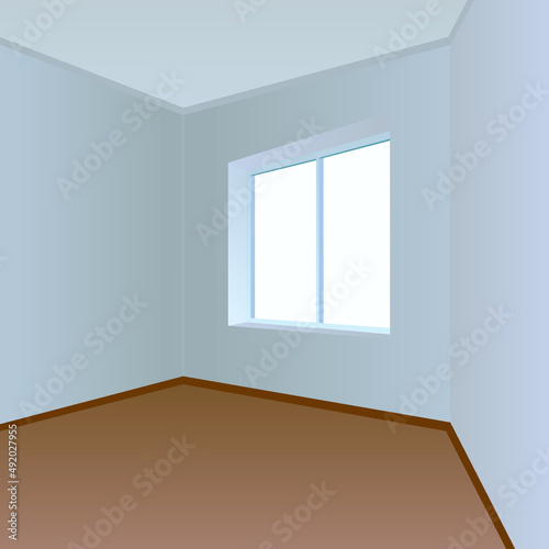 wall corner illustration empty room design background vector art