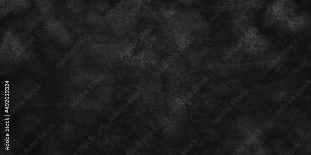 Obraz premium Black and white texture with panorama black concrete background wall, abstract grunge loft texture. Dark Old Vintage Retro Leather Abstract Texture Background.