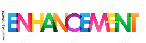 ENHANCEMENT colorful vector typography banner