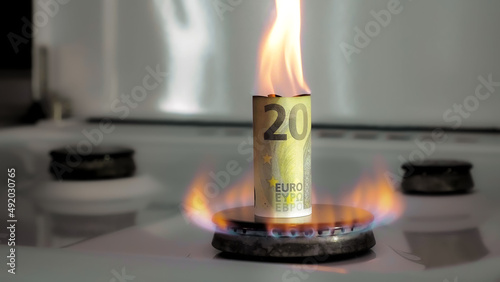 Fotografía Concept of gas crisis
