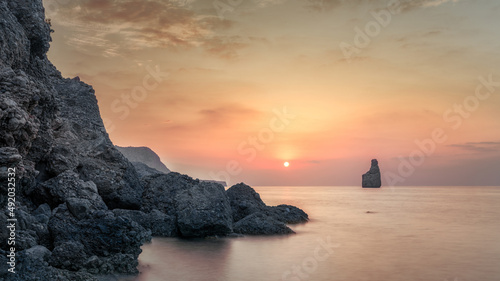 Cap Bernat at sunset , Ibiza