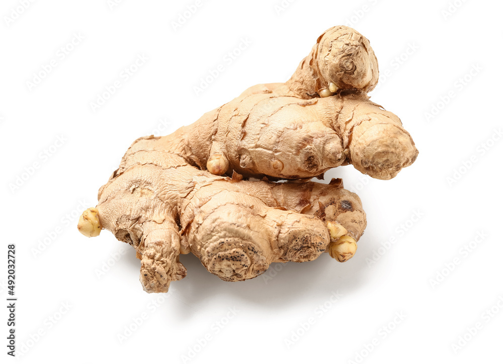 Ginger root isolated on white