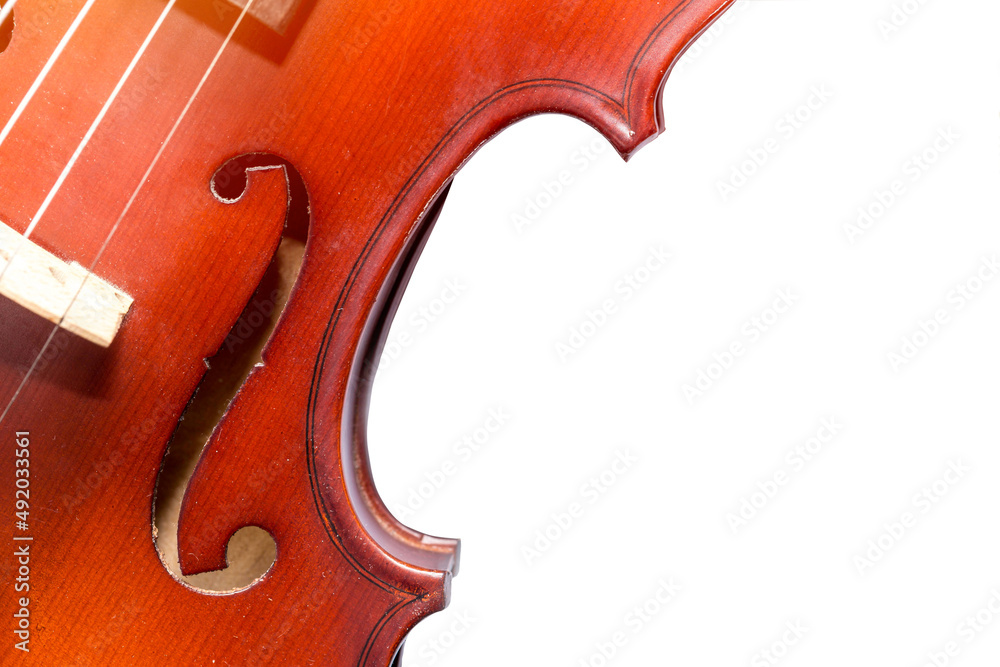 Violin isolate placed horizontally on light wooden floor. Concert rehearsal concept Violin isolate placed horizontally on light wooden floor. Concert rehearsal concept