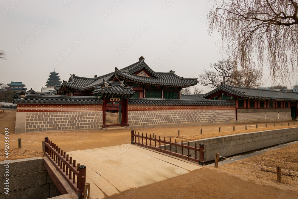 Fototapeta premium Gyeongbokgung Palace, Seoul, South Korea