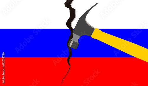 hammer hitting Russia's economy