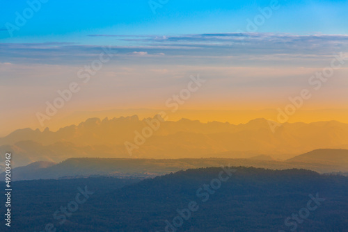 Mountains and sky at sunset,Mountain landscape  © banjongseal324