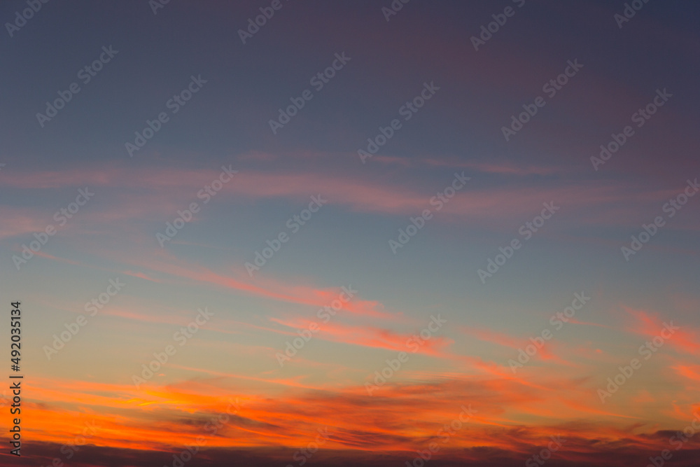 Colorful of sunset, natural background