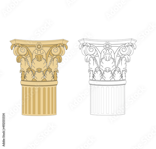 ANCIENT ROMAN AND HISTORICAL CLASSIC DECORATIONS GOTHIC COLUMNS AND FRIEZES IN ANCIENT VENEZIA STYLE