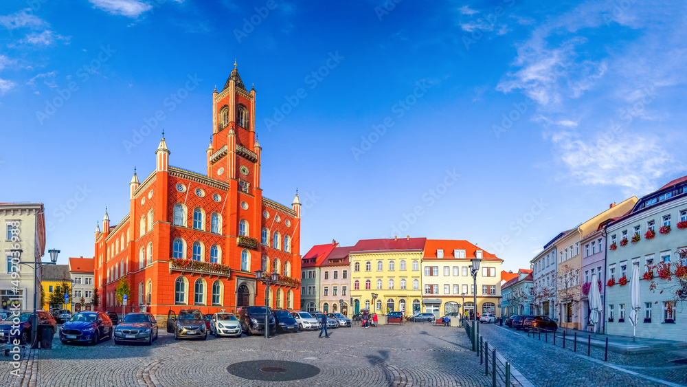 Fototapeta premium Rathaus, Kamenz, Sachsen, Deutschland 