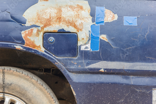 Close-up car petrol lid