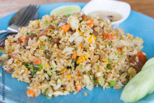 Fried rice with sausage