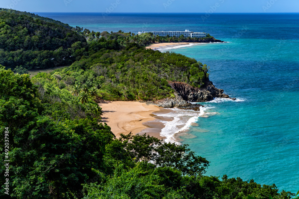 Beach Grande Bas Vent and Plage de Tillet, Basse-Terre, Guadeloupe, Lesser Antilles, Caribbean.