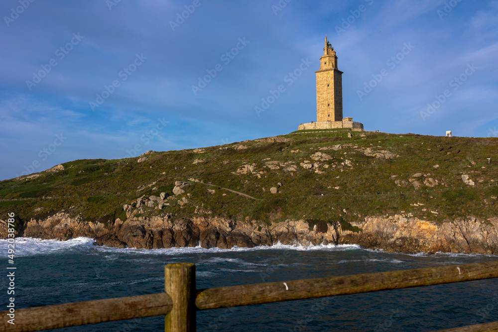 Ancient Lighthouse at Sunset, Tower of Hercules