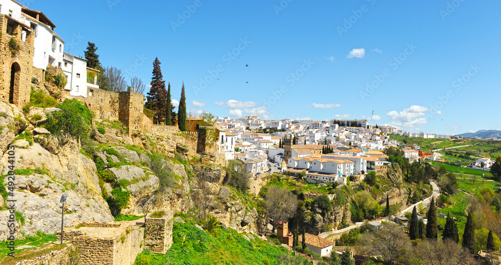 Vista de Ronda ciudad romántica, provincia de Málaga, Andalucía España. Ronda es la capital de la Serranía de Ronda