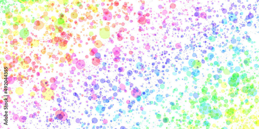 水彩の飛沫で描かれた鮮やかなレインボー