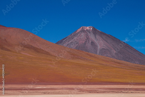 Top of the Licancabur volcano in the Bolivian highlands