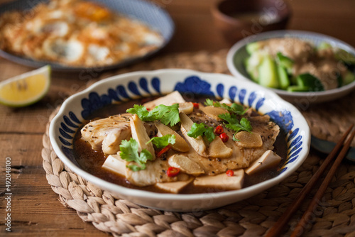 Thai Steamed tilapia slice Tofu