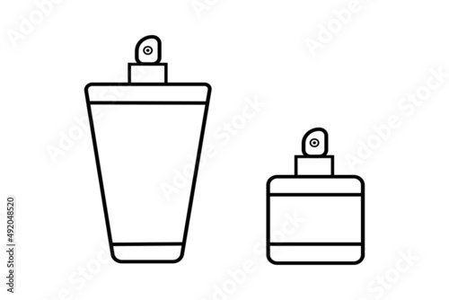 Perfume icon. Frangrance spray symbol. Sign bottle cosmetic vector.