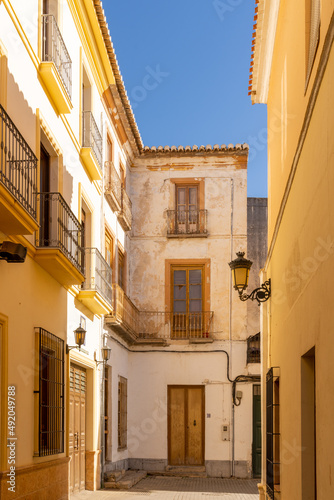 architectural detail of building in the historic city center of Berja photo