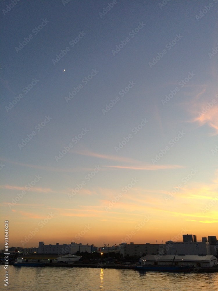 sunset over the Tokyo bay, November 27th, 2014