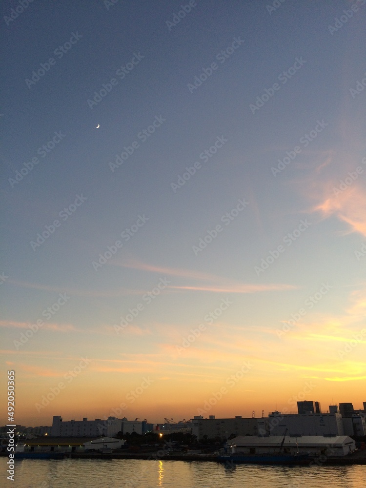 sunset over the sea at Tokyo bay, November 27th, 2014 sunset over the sea at Tokyo bay, November 27th, 2014