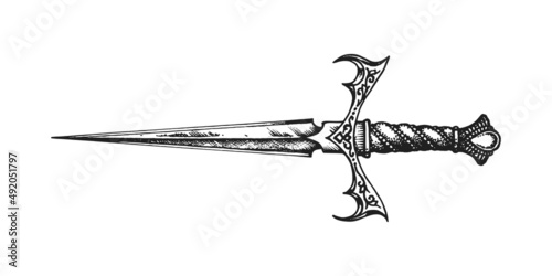 Leinwand Poster Ancient Medieval Dagger