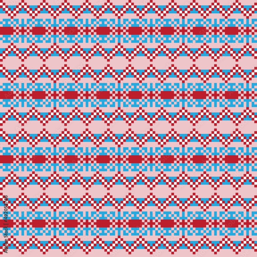 Snowflakes Fair Isle Seamless Pattern Design
