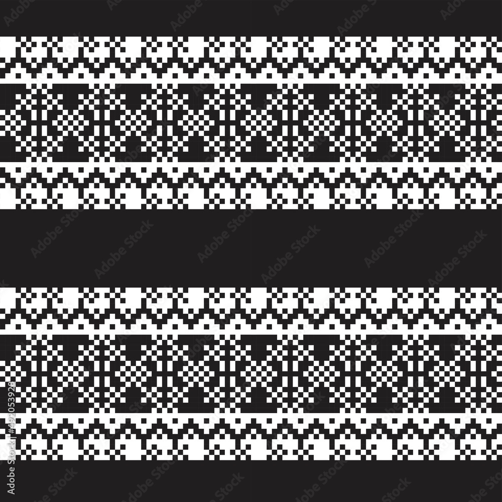 Snowflakes Fair Isle Seamless Pattern Design Snowflakes Fair Isle Seamless Pattern Design