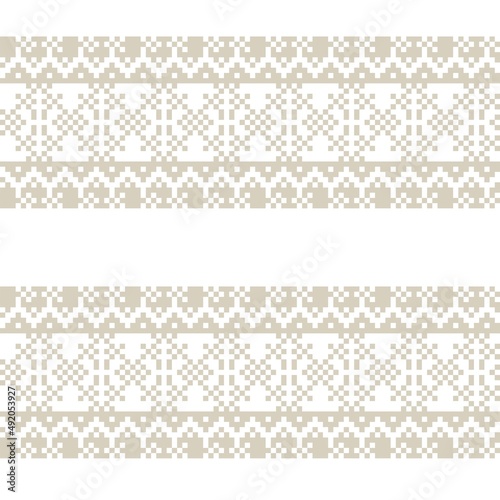 Snowflakes Fair Isle Seamless Pattern Design