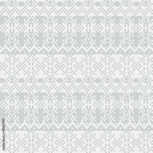 Snowflakes Fair Isle Seamless Pattern Design