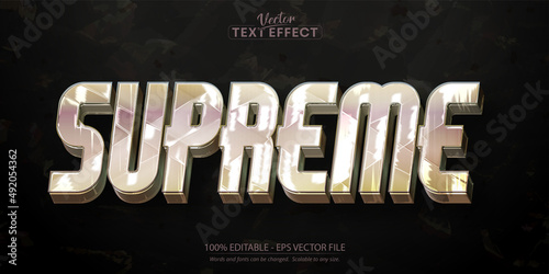 Shiny text effect, editable shiny soft colors text style, supreme text on dark background