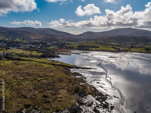 Aerial view of Ardara in County Donegal - Ireland photo