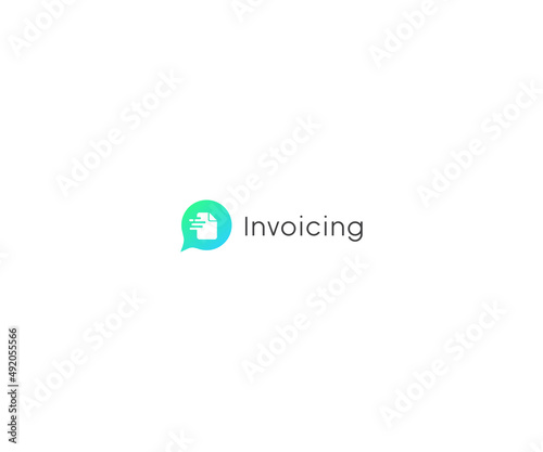 invoicing Logo Design vector Template