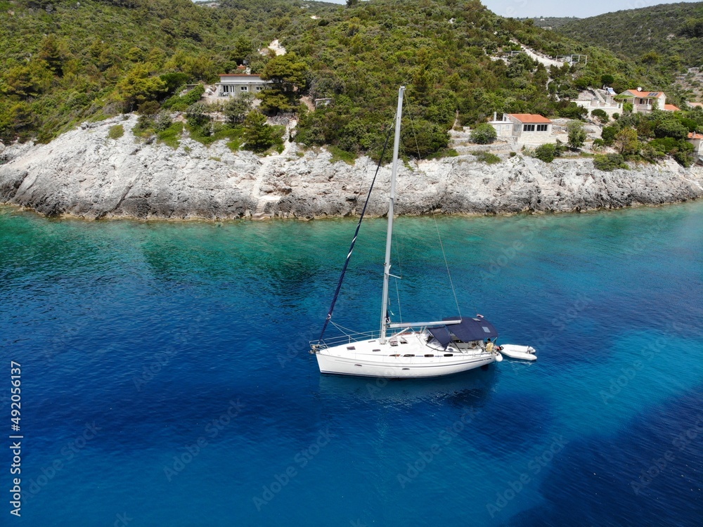 Summer sailing in Korcula, Croatia
