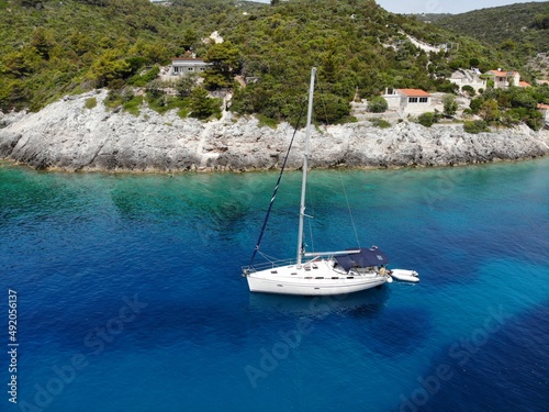 Summer sailing in Korcula, Croatia