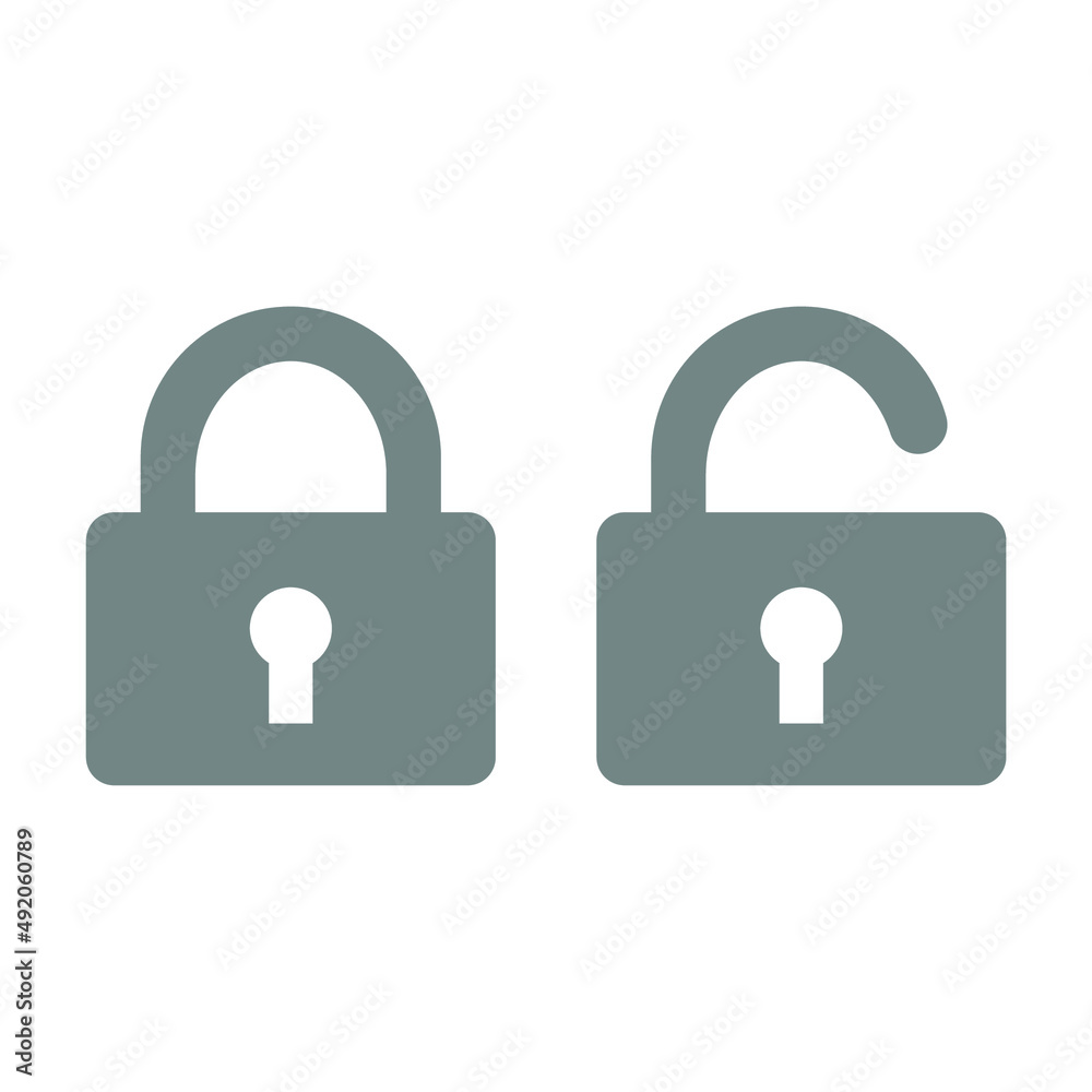 Lock Icon in trendy flat style isolated on white background. Security symbol for your web site design, logo, app, UI. Vector illustration, EPS10. Lock Icon in trendy flat style isolated on white background. Security symbol for your web site design, logo, app, UI. Vector illustration, EPS10.