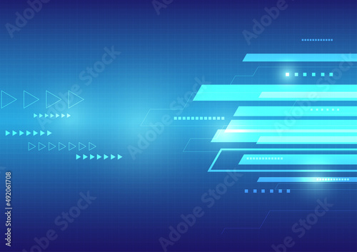 Virtual tecnology blue vector background. Eps 10.