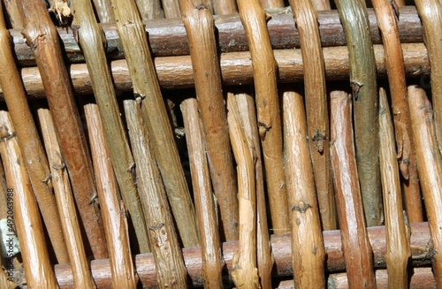 close up of woven wicker basket