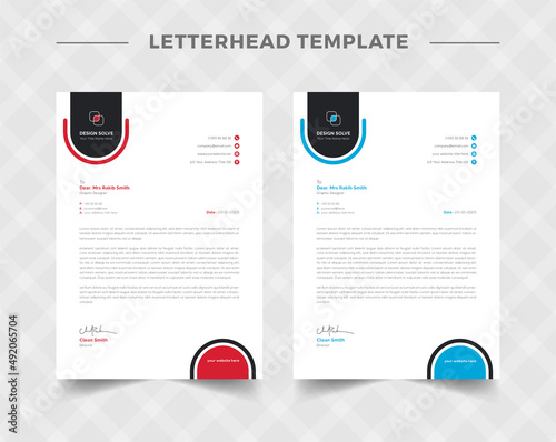 Simple clean letterhead