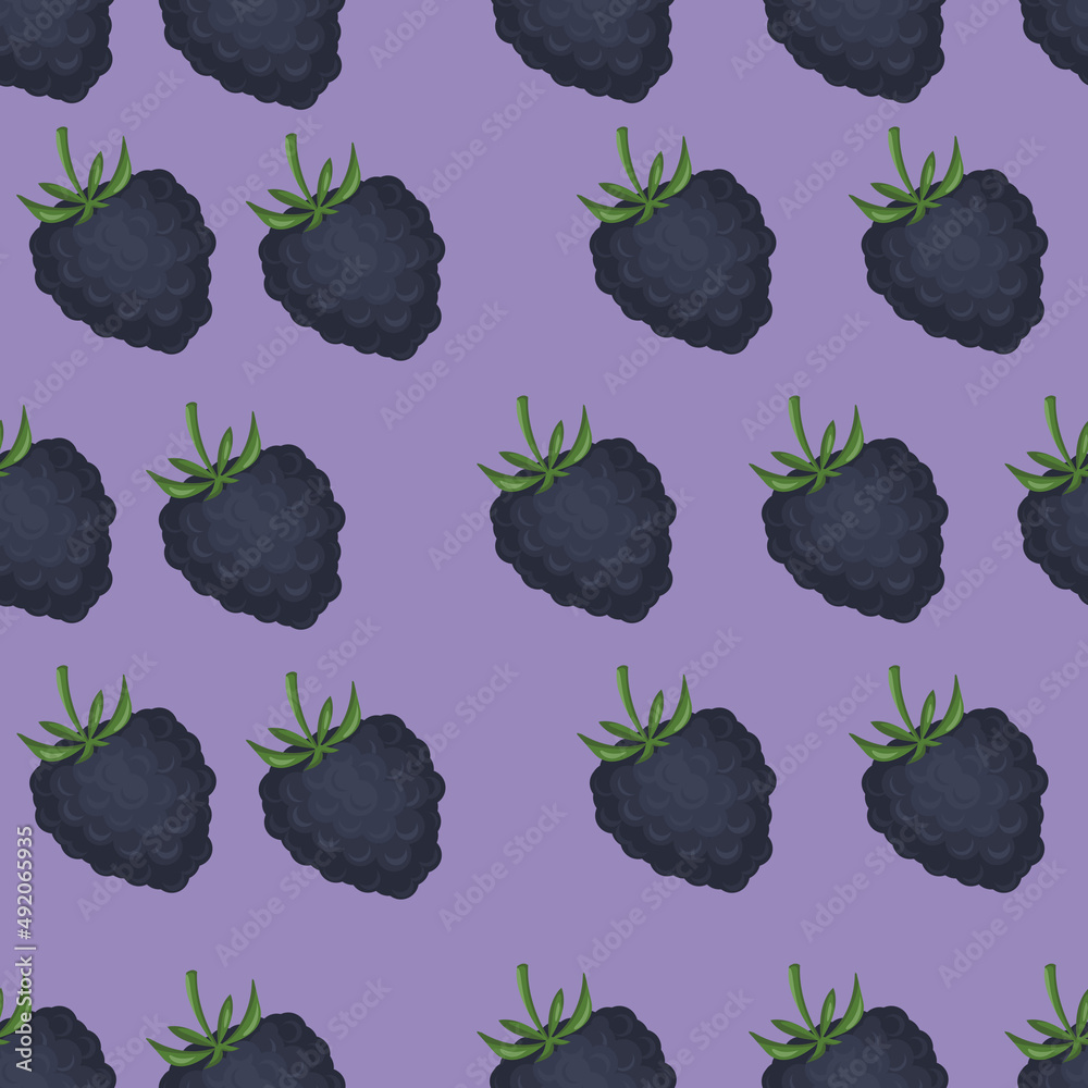 Blackberry seamless illustration, berry background for printing on tablecloths, clothes, dishes, gift paper, textiles, home goods, beauty sphere.
Blackberry seamless illustration, berry background for printing on tablecloths, clothes, dishes, gift paper, textiles, home goods, beauty sphere.