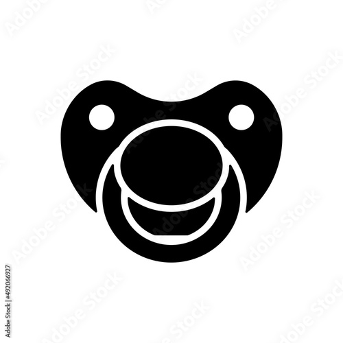 Baby dummy teat vector glyph icon