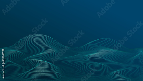 Abstract vector lines background with color gradient. Lines pattern for banner background