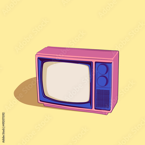 classic vector television perfect for posters, merchandise and prints